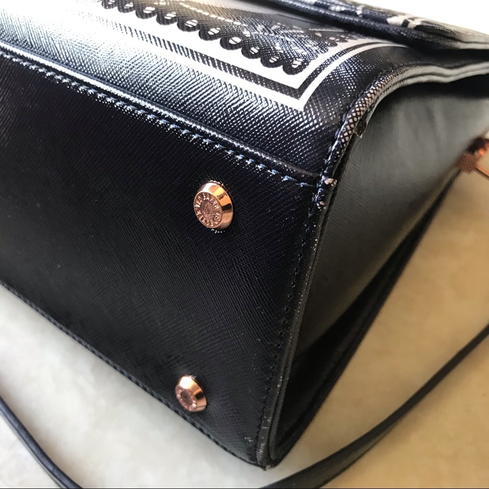 Ted Baker London Crossbody / handbag tilleyy crosshatch gardenia dark blue bag - Picture 5 of 8